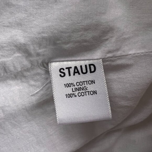 STAUD White Wells Embroidered Minidress, Size 4 - Picture 8 of 8